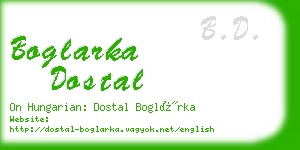 boglarka dostal business card